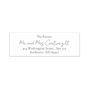 Simple Elegant Classic Wedding Return Address Self-inking Stamp