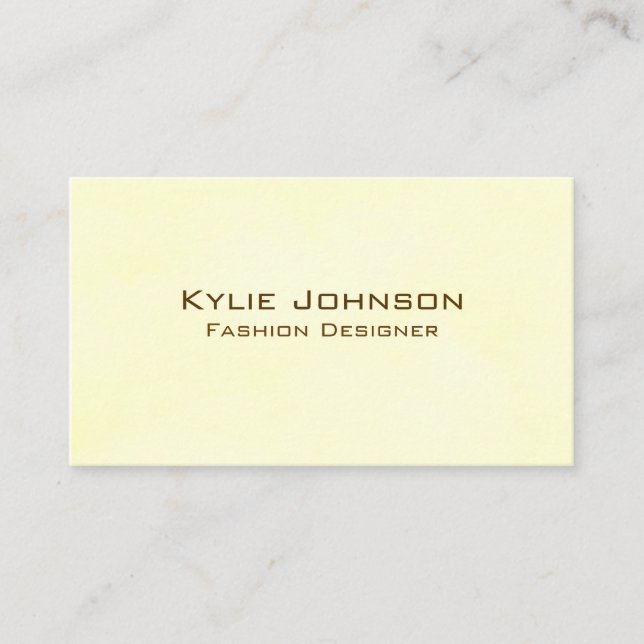 Simple Elegant Cloud Monogram Personalised Business Card (Front)