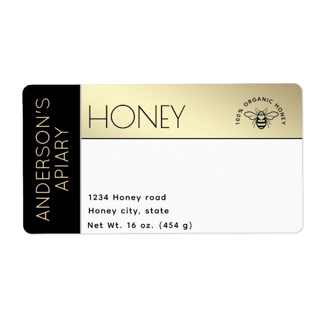 Simple elegant colour block typography honey  (Front)