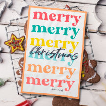 Simple Elegant Colourful Orange Merry Christmas