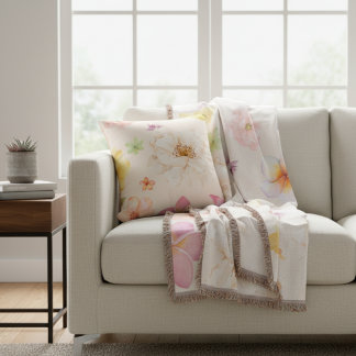 Simple Elegant Contour Map Lines Throw Pillow