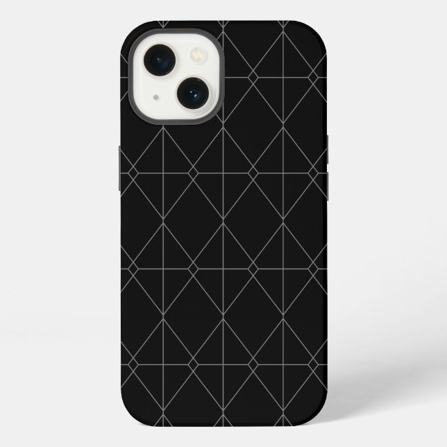 Simple, elegant, cool, trendy line graphic pattern iPhone case (Back)