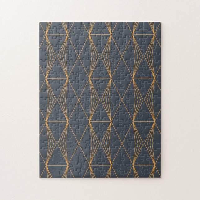 Simple, elegant, cool, trendy line graphic pattern jigsaw puzzle (Vertical)