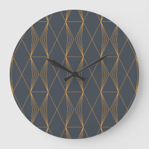Simple, elegant, cool, trendy line graphic pattern large clock