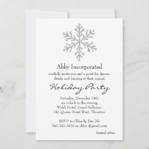 Simple & Elegant Corporate Holiday Party - white Invitation