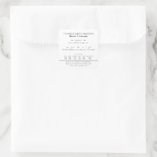 Simple Elegant Cottage Food Labels