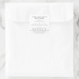 Simple Elegant Cottage Food Labels