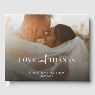 Simple Elegant Couple Photo Wedding  Guest Book