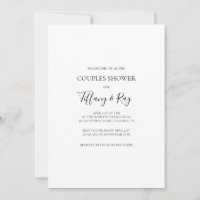 Simple Elegant Couples Shower Invitation