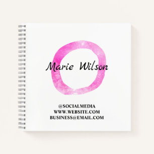 Simple elegant custom add your name glitter notebook