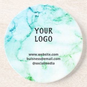 Simple elegant custom add your name marble stone coaster
