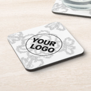 Simple elegant custom add your name marble stone coaster