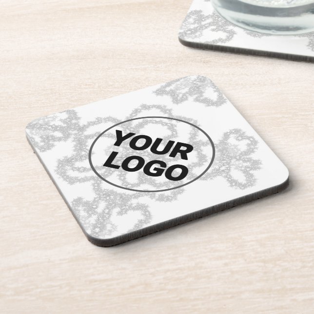 Simple elegant custom add your name marble   stone coaster (Left Side)