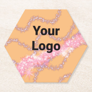 Simple elegant custom add your name marble   stone paper coaster