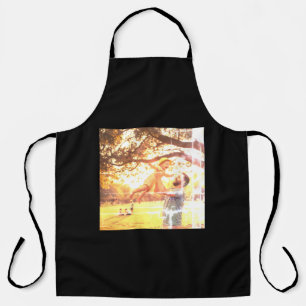 Simple elegant custom logo here company apron