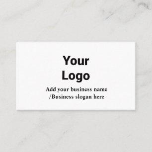 Simple elegant custom logo here company busines business card