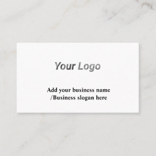 Simple elegant custom logo here company busines business card