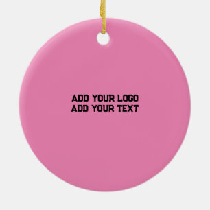 Simple elegant custom logo here company ceramic ornament