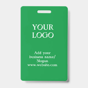 Simple elegant custom logo here company easter gre ID badge