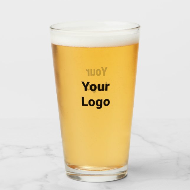 Simple elegant custom logo here company          glass (Back Filled)