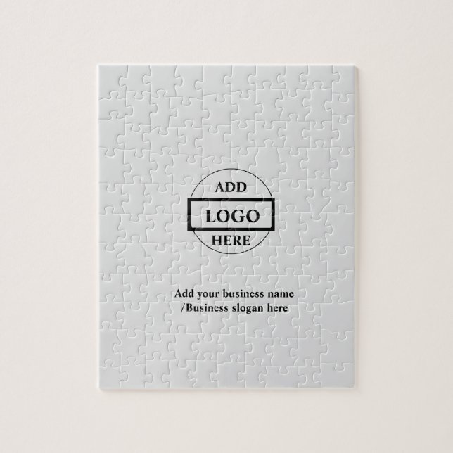 Simple elegant custom logo here company   jigsaw puzzle (Vertical)