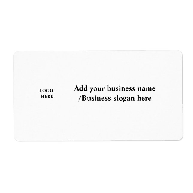Simple elegant custom logo here company    label (Front)