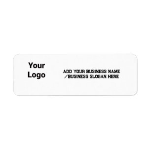 Simple elegant custom logo here company    label return address label
