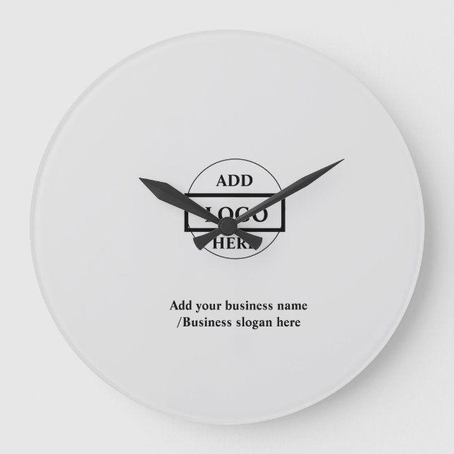 Simple elegant custom logo here company    large clock (Front)