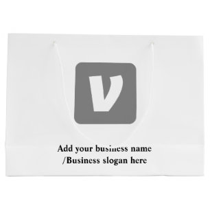Simple elegant custom logo here company      large gift bag