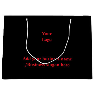 Simple elegant custom logo here company      large gift bag