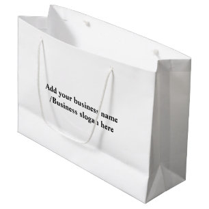Simple elegant custom logo here company large large gift bag