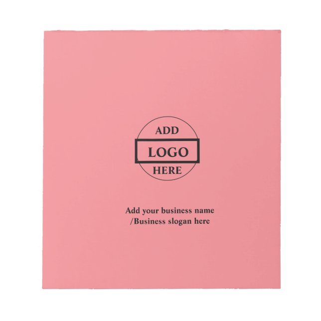 Simple elegant custom logo here company   notepad (Front)