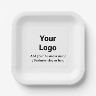 Simple elegant custom logo here company      paper plate