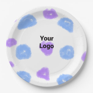 Simple elegant custom logo here company paper plate