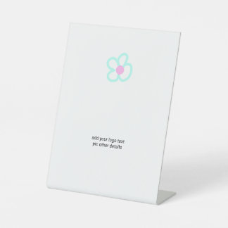 Simple elegant custom logo here company       pedestal sign