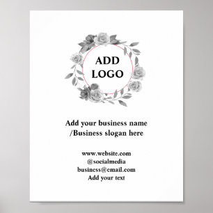 Simple elegant custom logo here company   poster