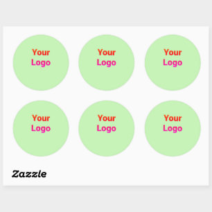 Simple elegant custom logo here company social c classic round sticker
