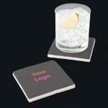Simple elegant custom logo here company        stone coaster<br><div class="desc">Design</div>