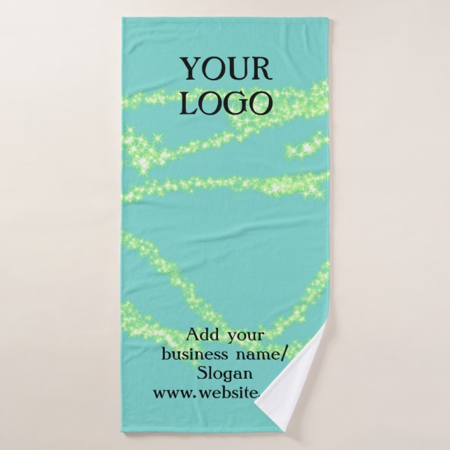 Simple elegant custom logo here company          t bath towel (Bath Towel)