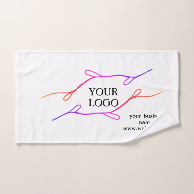 Simple elegant custom logo here company          t hand towel (Hand Towel)