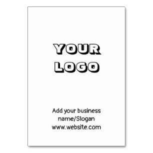 Simple elegant custom logo here company table number