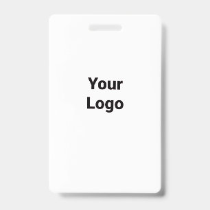Simple elegant custom logo here company  throw pil ID badge