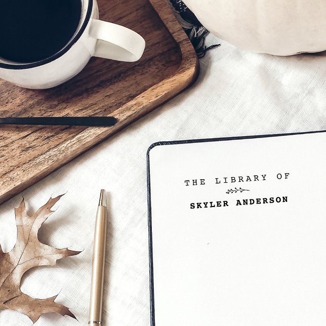Simple & Elegant Custom Name From The Library Of  Self-inking Stamp (Creator Uploaded)