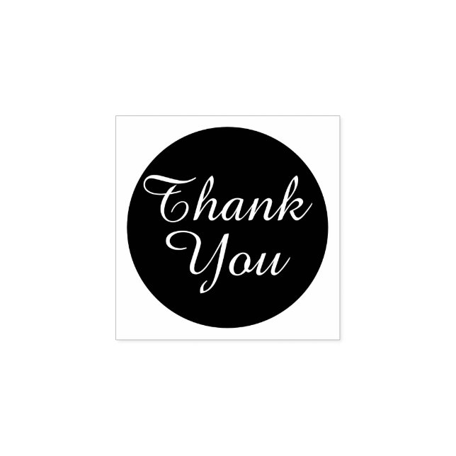 Simple Elegant Custom Thank You Rubber Stamp (Imprint)