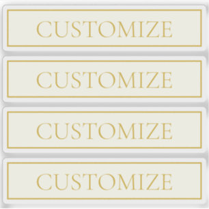 Simple Elegant Customisable Text   Gold Off White