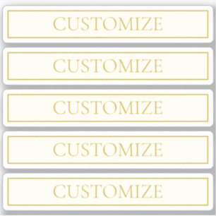 Simple Elegant Customisable Text   Gold Off White