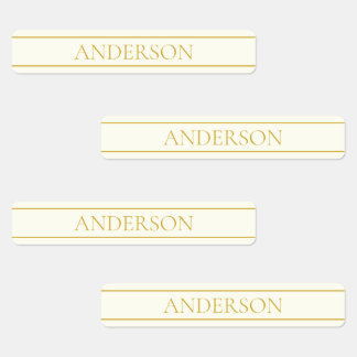 Simple Elegant Customisable Text | Gold Off White