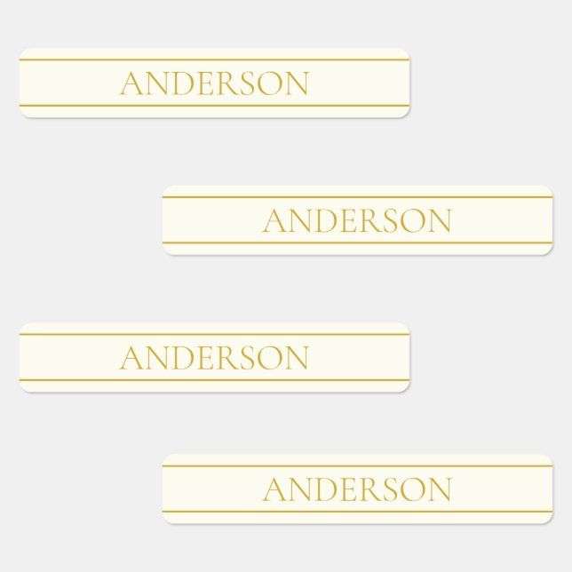 Simple Elegant Customisable Text | Gold Off White (Group)