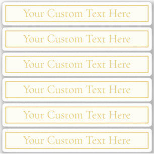 Simple Elegant Customisable Text Gold Off White