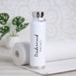 Simple Elegant Cute Modern Bridesmaid Wedding Water Bottle<br><div class="desc">Modern black and white wedding water bottle featuring a simple and minimalist design with "bridesmaid" in an elegant thick script along with her name.  A cute and girly gift for your bridesmaids.</div>